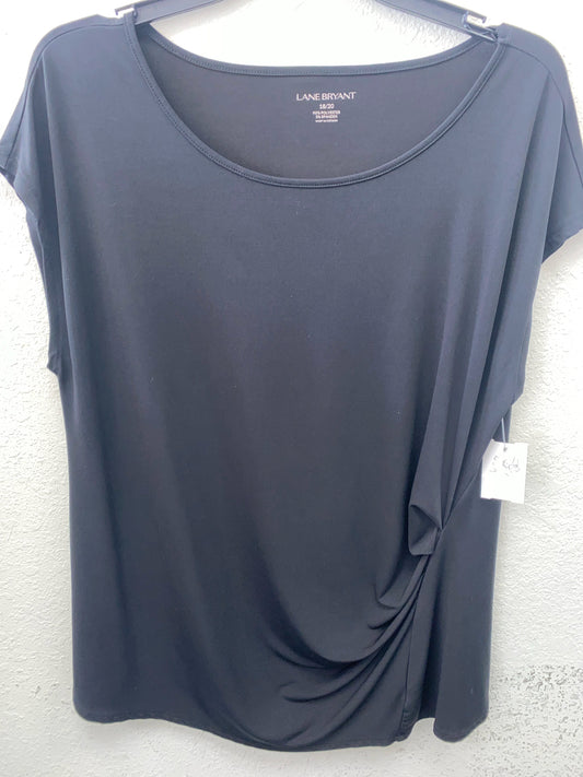 Black Lane Bryant Short Sleeve Shirt Women's 18/20