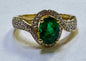 Gold Over Sterling CZ Ring Size 7