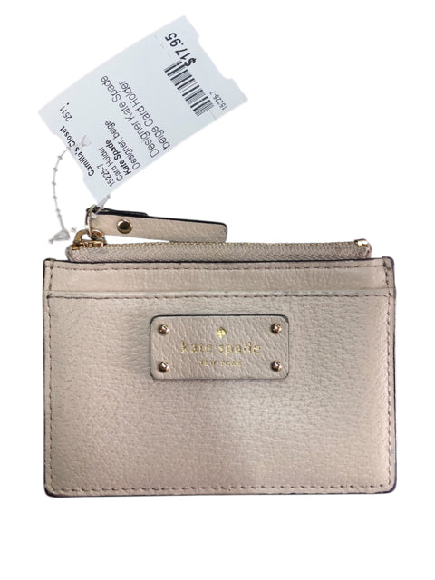 Designer Kate Spade beige Card Holder