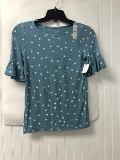 Blue Polka Dot Loft NEW Short Sleeve Shirt Women's