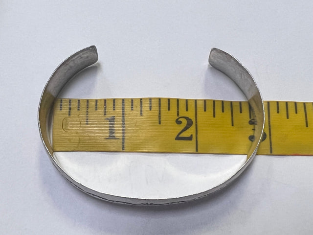 Guy Hoskie Sterling Silver .50" Open Cuff Bracelet GH Navajo