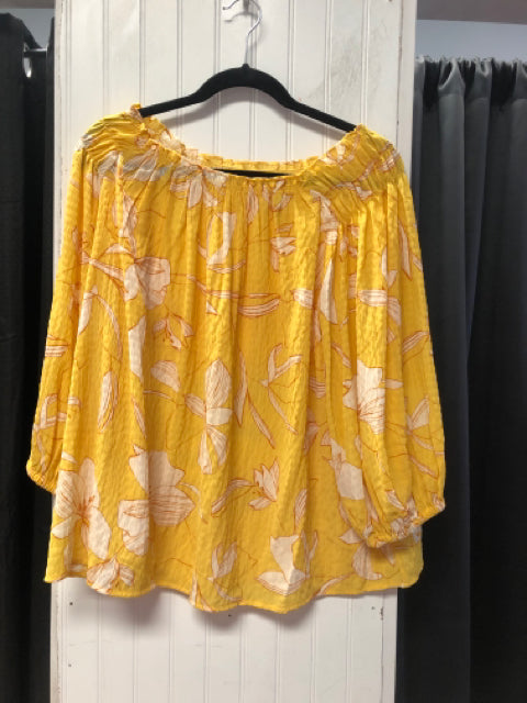 Yellow Ava & Viv Long Sleeve Shirt Women's