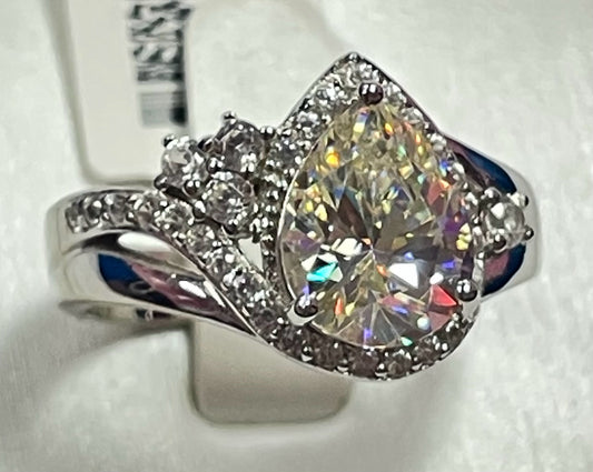 Sterling Silver CZ  Ring Size 8 New w/ Tags Size 8