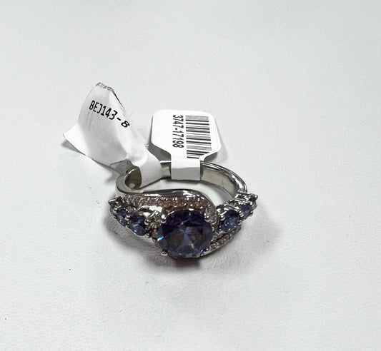Sterling Silver Tanzanite Ring Size 8 JTV New w/ Tags