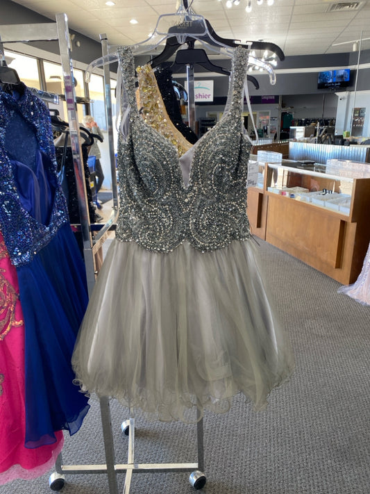 Size 6 Terani Couture Gray Prom