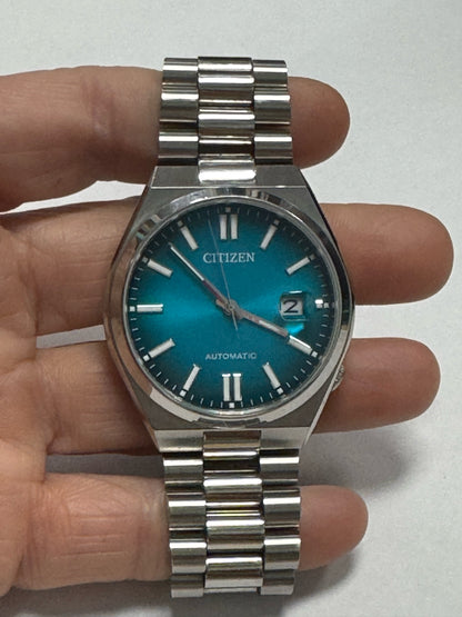Citizen Men's Tsuyosa Automatic Blue Teal Dial Stainless 40mm Watch 8210-S126967