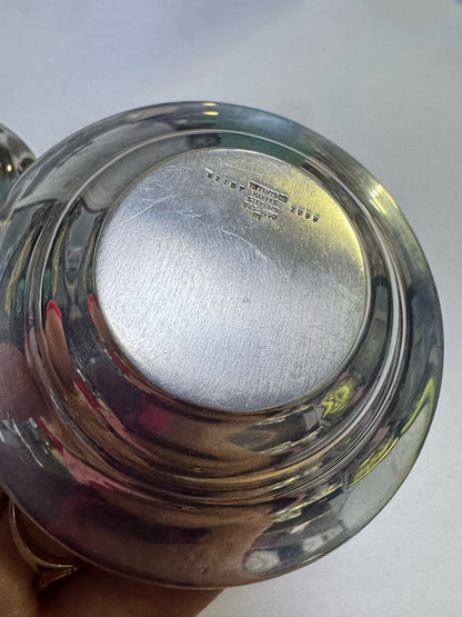 (2) Pair Set of Tiffany & Co Sterling Silver Salt Cellar Dish Bowls  3.5" Diam