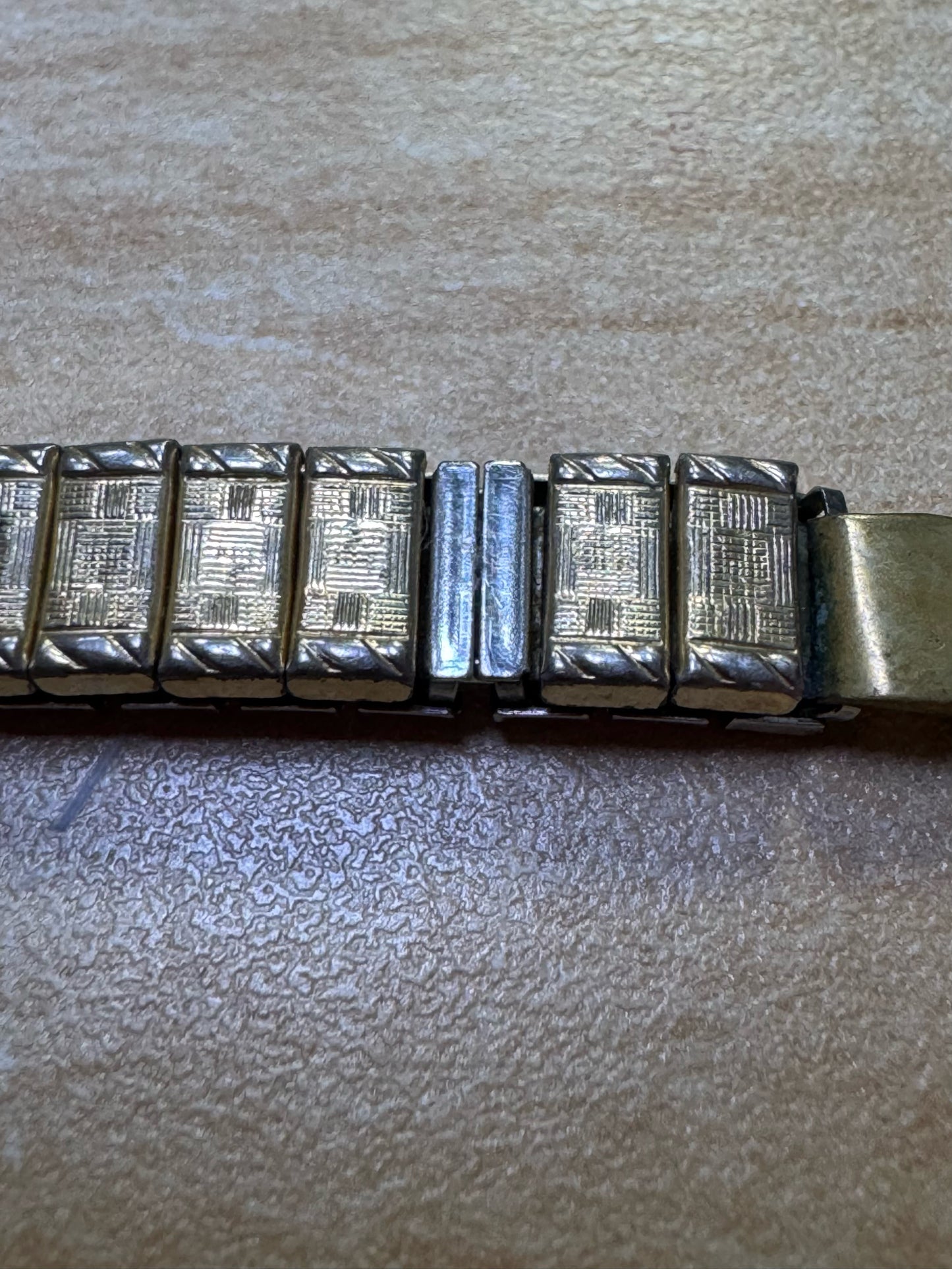 JJM Navajo Jim Julia Martinez Sterling Silver Turquoise Watch Tip Gold Wash Band