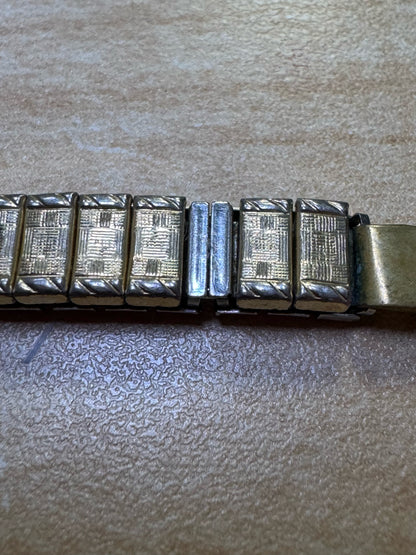 JJM Navajo Jim Julia Martinez Sterling Silver Turquoise Watch Tip Gold Wash Band