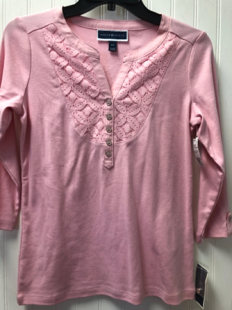 Pink Karen Scott NEW Long Sleeve Shirt Women's