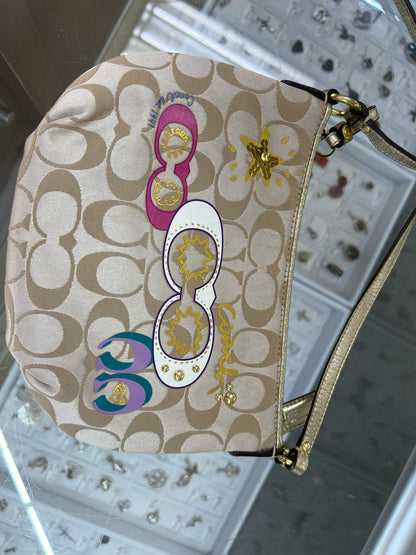 Designer Coach beige Crossbody
