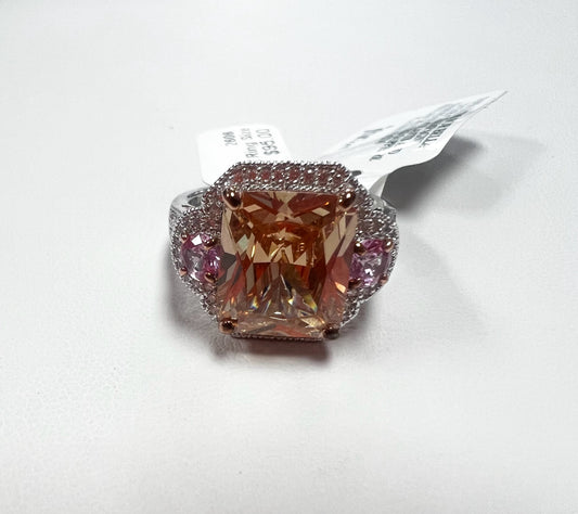 Sterling Silver CZ Ring Size 8 New w/ Tags Size 8 Vanna K JTV Ring