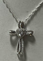 Sterling Silver CZ Necklace Pendant Chain New JTV