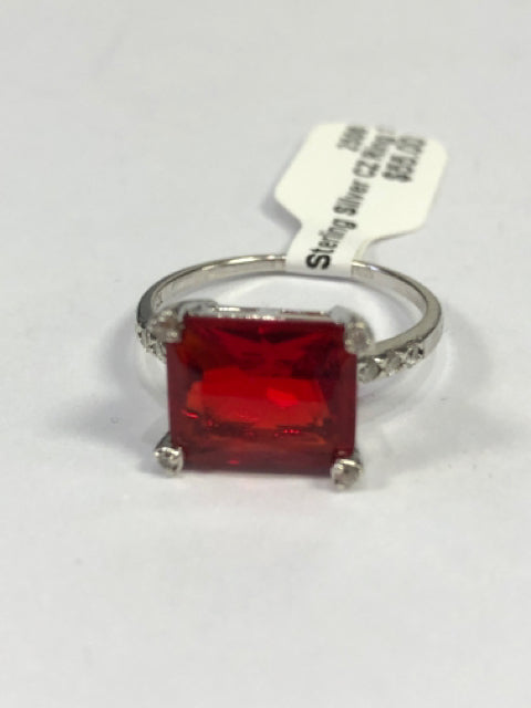 Sterling Silver CZ Ring Size 8.25