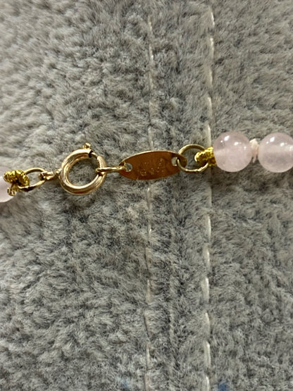 Zoe B 14K Gold Rose Quartz & Freshwater Pearl Cluster