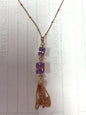 Rose Over Sterling Lavender CZ Pendant & Necklace JTV New