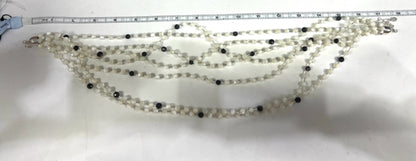 Jay King Mine Finds Sterling Silver 7 Strand Faceted Moonstone Bead Necklace Adj