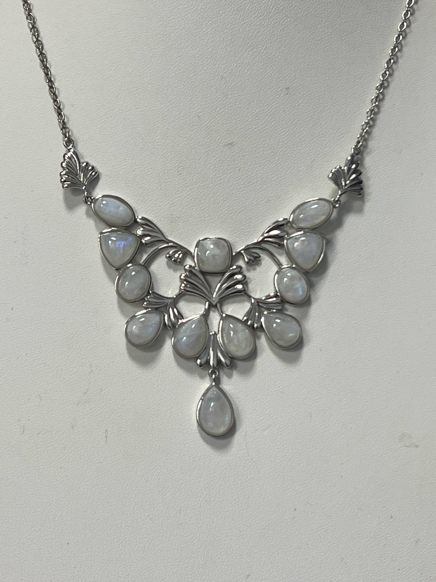 Moonstone Sterling Silver Pendant Necklace New JTV