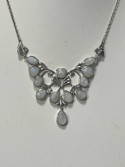 Moonstone Sterling Silver Pendant Necklace New JTV