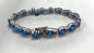 Blue Lab Created Spinel Rhodium Over Sterling Silver Bracelet 42.71ctw