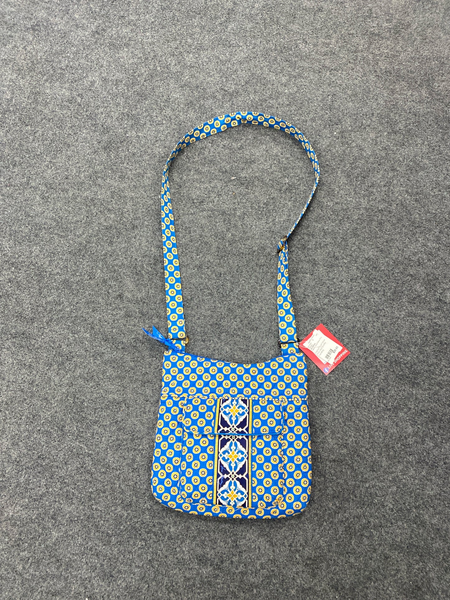 Fashion Vera Bradley Blue/Yellow Print Handbag