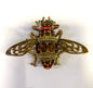 Joan Rivers Queen Bee Brooch Pin Orange Brown 1.66" x 2.41" Fall Colors