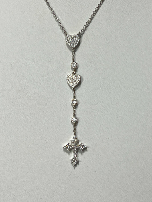 Sterling Silver CZ Necklace JTV New