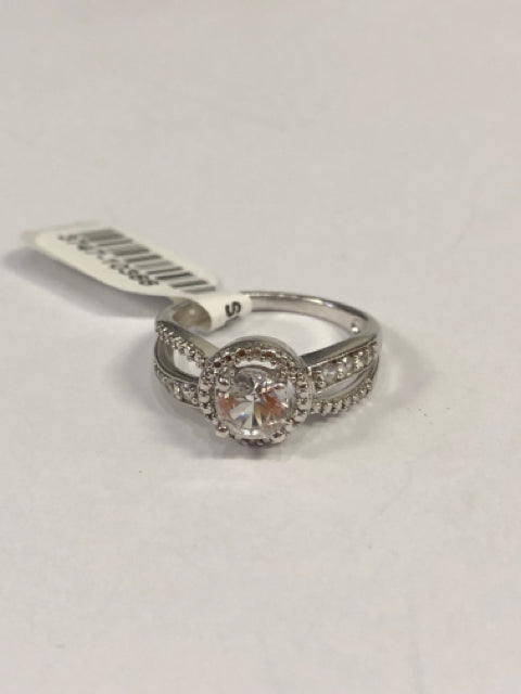 Sterling Silver CZ Ring Size 6.75