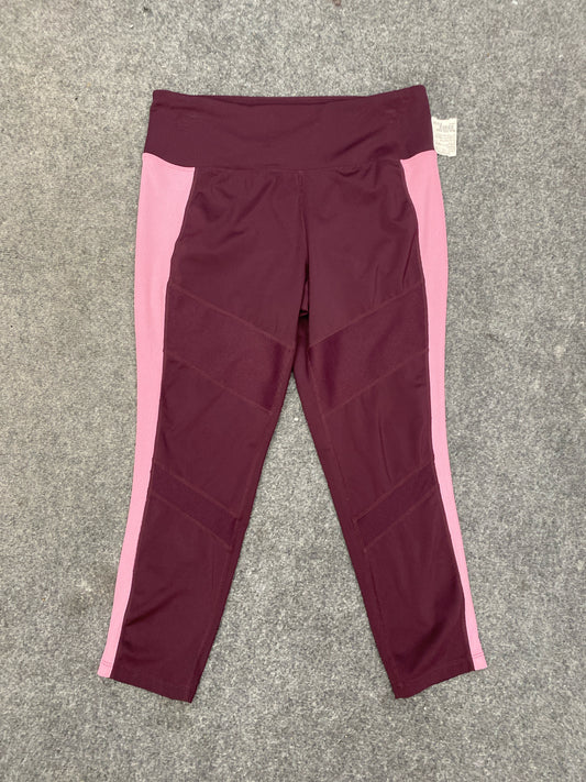 Burgundy/Pink Tangerine Leggings ACTIVE Women's