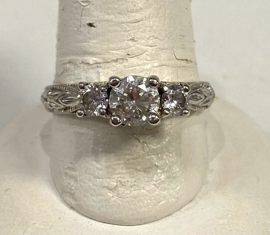 Sterling Ring CZ Size 7.75