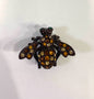 Joan Rivers Chocolate Brown Rhinestone Bee Brooch Pin .91" x 1.22"