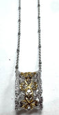 Sterling Silver Two Tone Pendant & Necklace JTV New