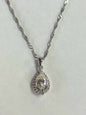 Sterling Silver CZ Necklace Pendant & Chain New JTV
