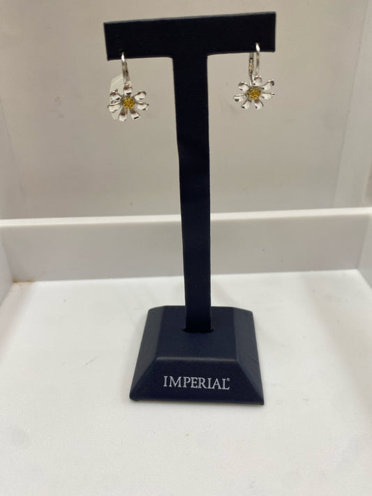 Sterling Silver Hoop Earrings Daisy Leverbacks