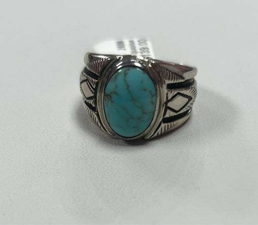 Carol Felley Sterling Silver Turquoise Ring Size 8.5