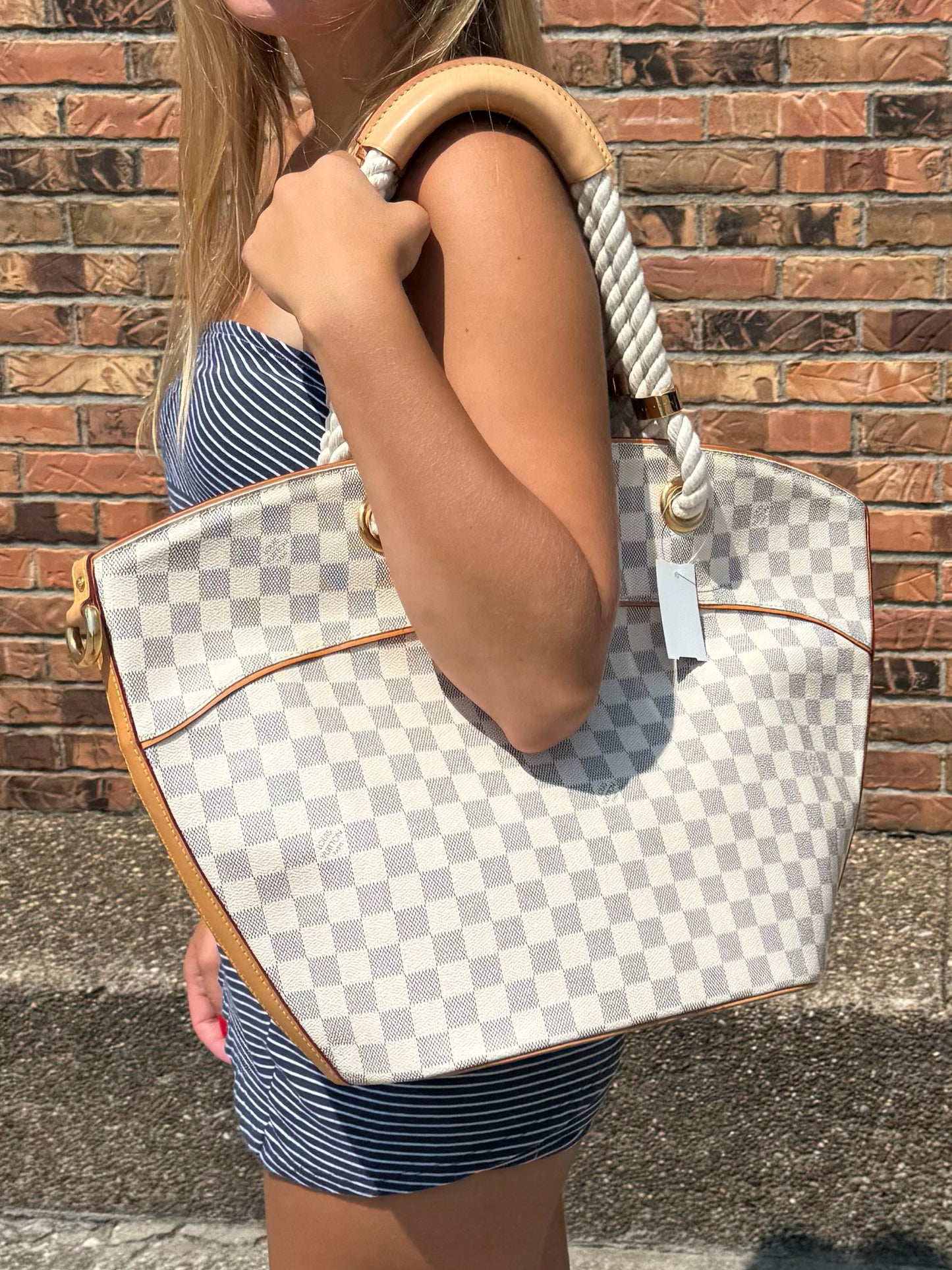 Designer Louis Vuitton Damier Azur Handbag