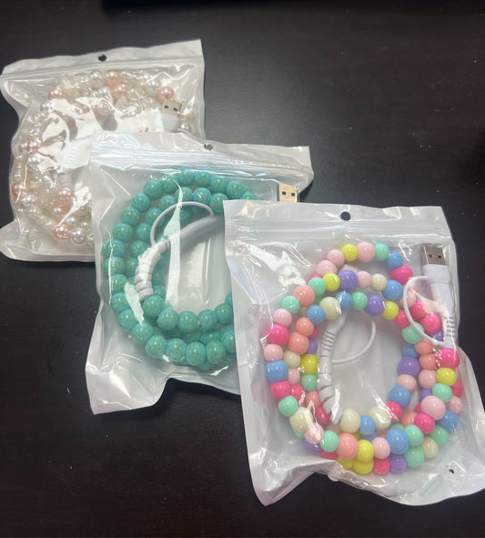 4-in-1 Phone Charger Beaded Pastel
