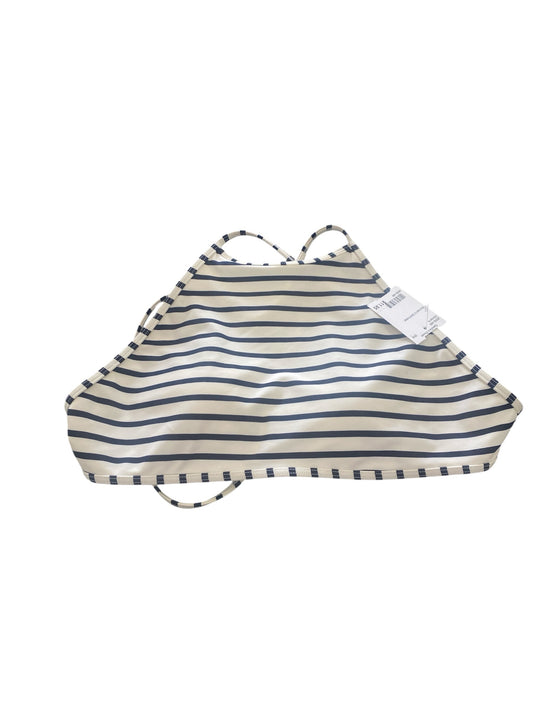 White and Navy Swim Top Women's