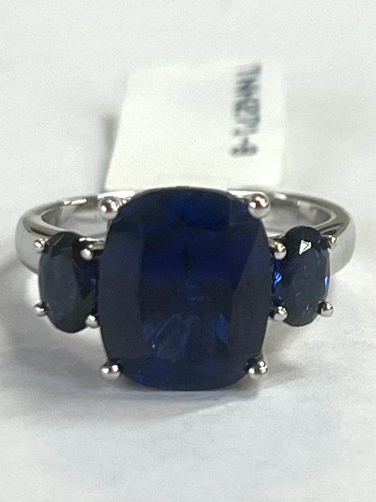 Sterling Silver Blue CZ Ring New w/ Tags JTV Size 8