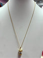 Gold Over Sterling Silver Gemstone Adj Necklace & Pendant New w/ Tags JTV