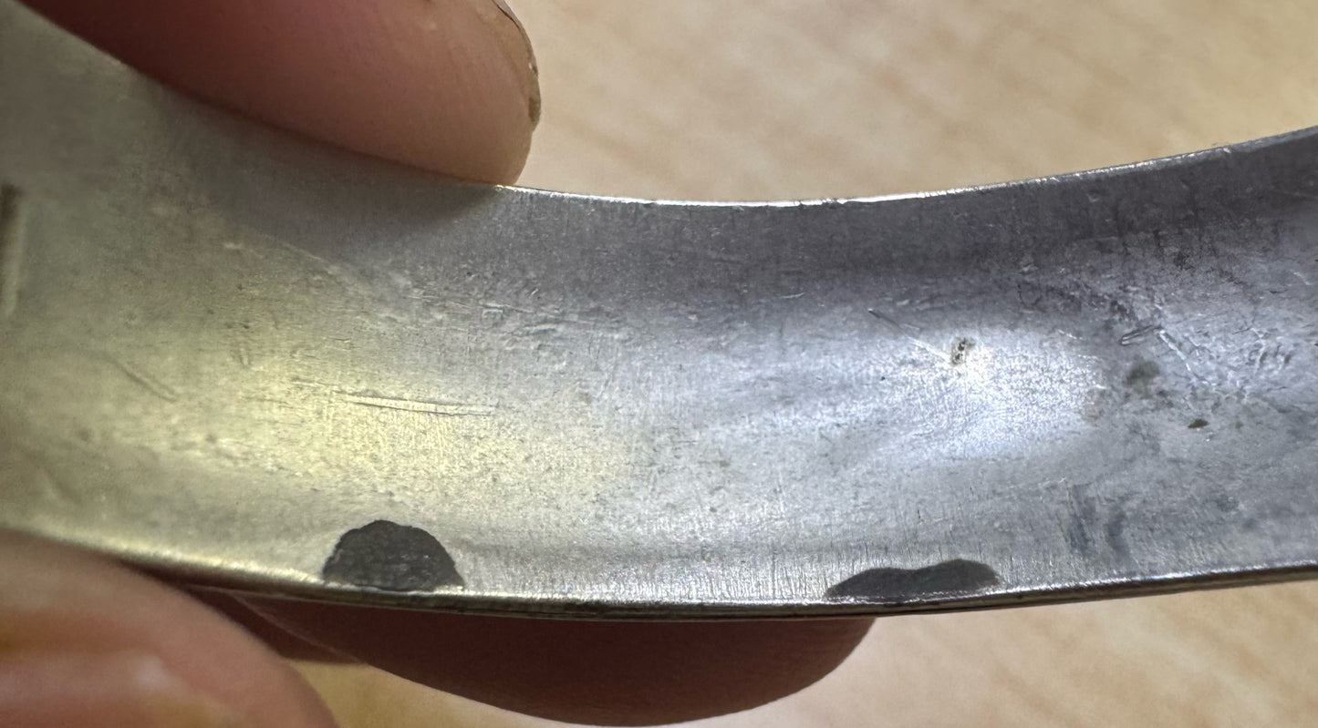 Navajo Bracelet Silver Inlaid Turquoise Cuff Signed NAKAI C.80's Peyote Birds