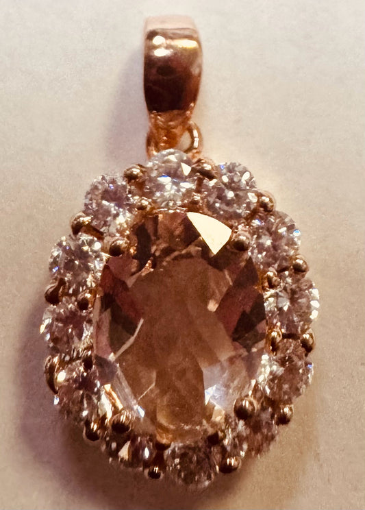 Stauer Rose Over Sterling Pendant