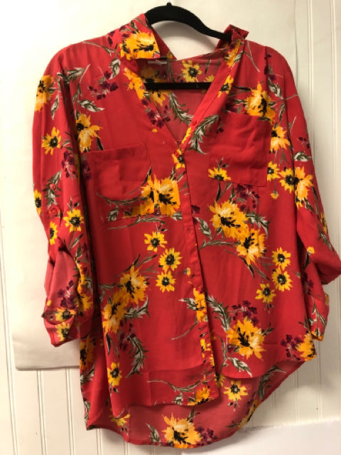Pink Floral Express Long Sleeve Shirt Women's