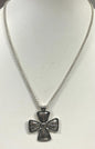 SILPADA N3185 Sterling Silver Posh Principles Cross Pendant Necklace 32" Chain