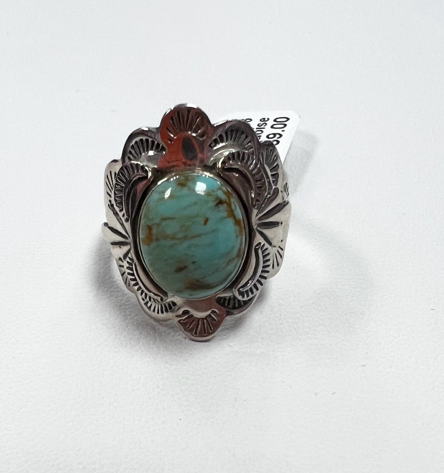 Carol Felley Sterling Silver Turquoise Ring Size 9