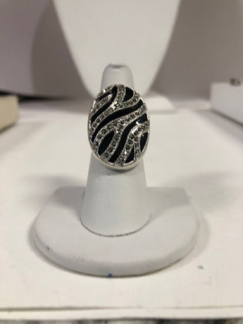 Sterling Silver Onyx Ring Size 7
