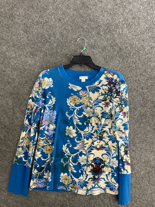 Teal Print Sundance Long Sleeve Shirt Women's