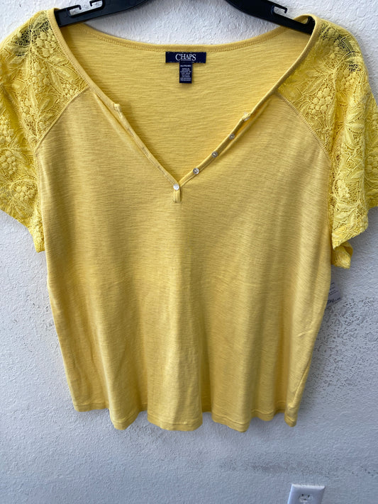 Yellow Chaps Short Sleeve Shirt Women's