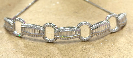 Sterling Silver Tennis Bracelet New JTV