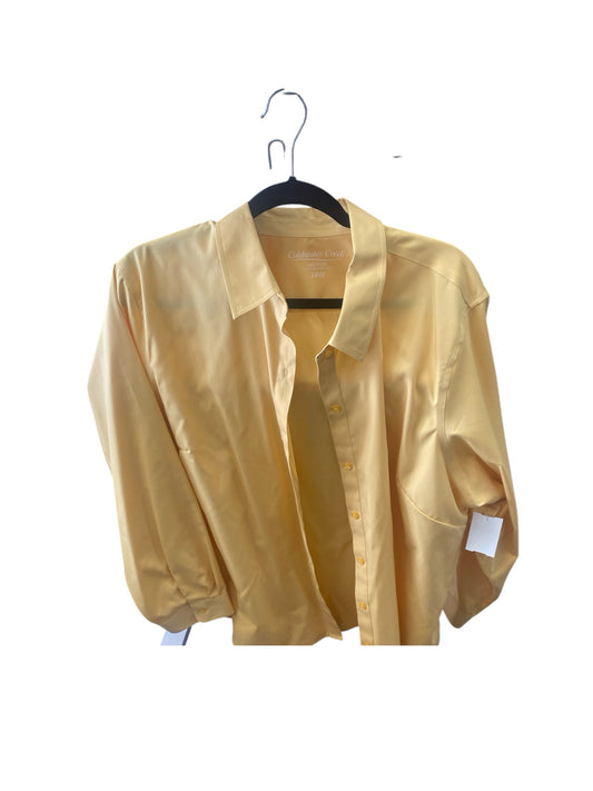 Yellow Coldwater Creek Long Sleeve Shirt Women's